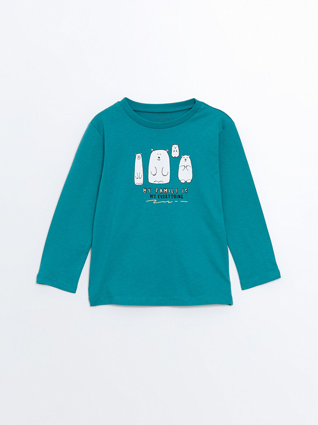 LCW ECO Crew Neck Long Sleeve Printed Baby Boys' T-Shirt -W4JK14Z1-H0G