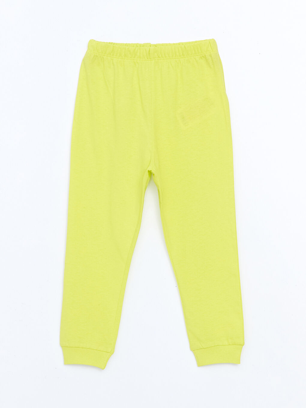 LCW ECO Limon Yeşili Bisiklet Yaka Uzun Kollu Baskılı Erkek Bebek Pijama Takımı - 3