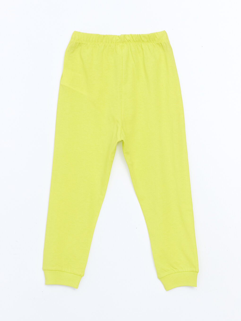 LCW ECO Limon Yeşili Bisiklet Yaka Uzun Kollu Baskılı Erkek Bebek Pijama Takımı - 4