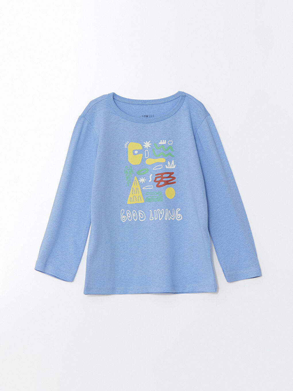 Mavi Bisiklet Yaka Baskılı Erkek Çocuk Pijama Üst