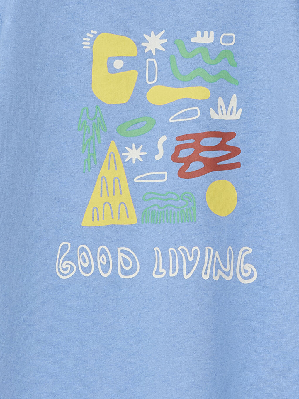 Mavi Bisiklet Yaka Baskılı Erkek Çocuk Pijama Üst-2