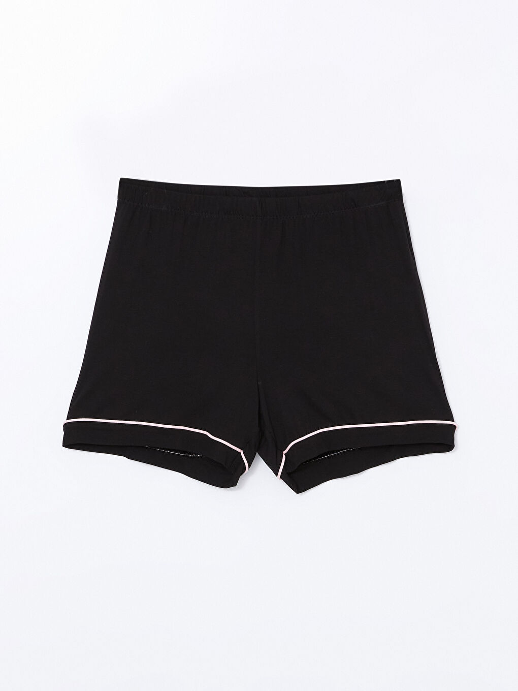 Siyah Beli Lastikli Kadın Şort Pijama Altı