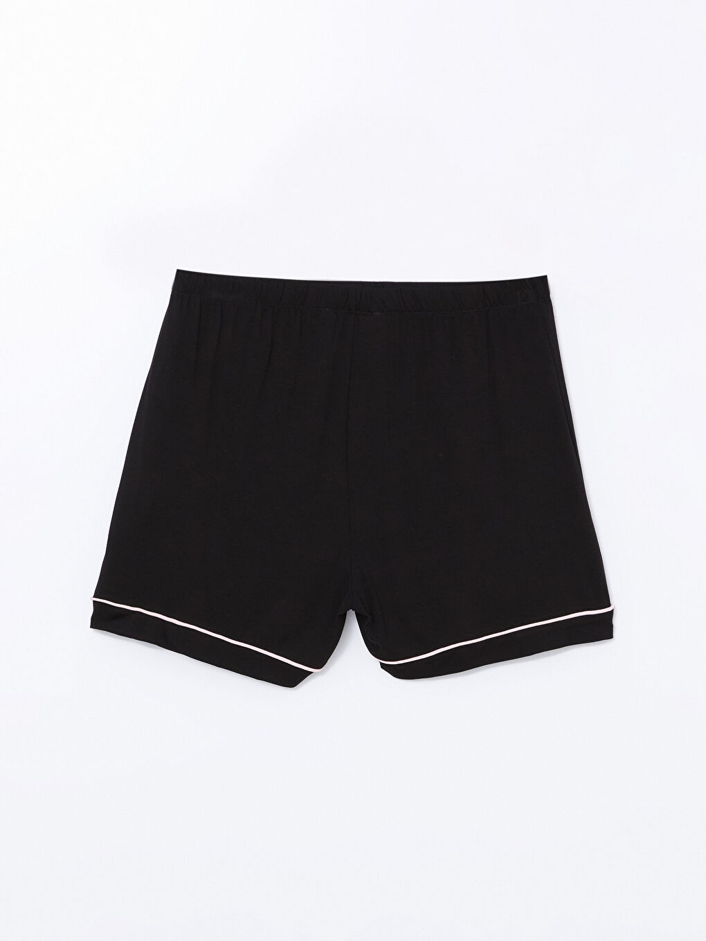 Siyah Beli Lastikli Kadın Şort Pijama Altı-1