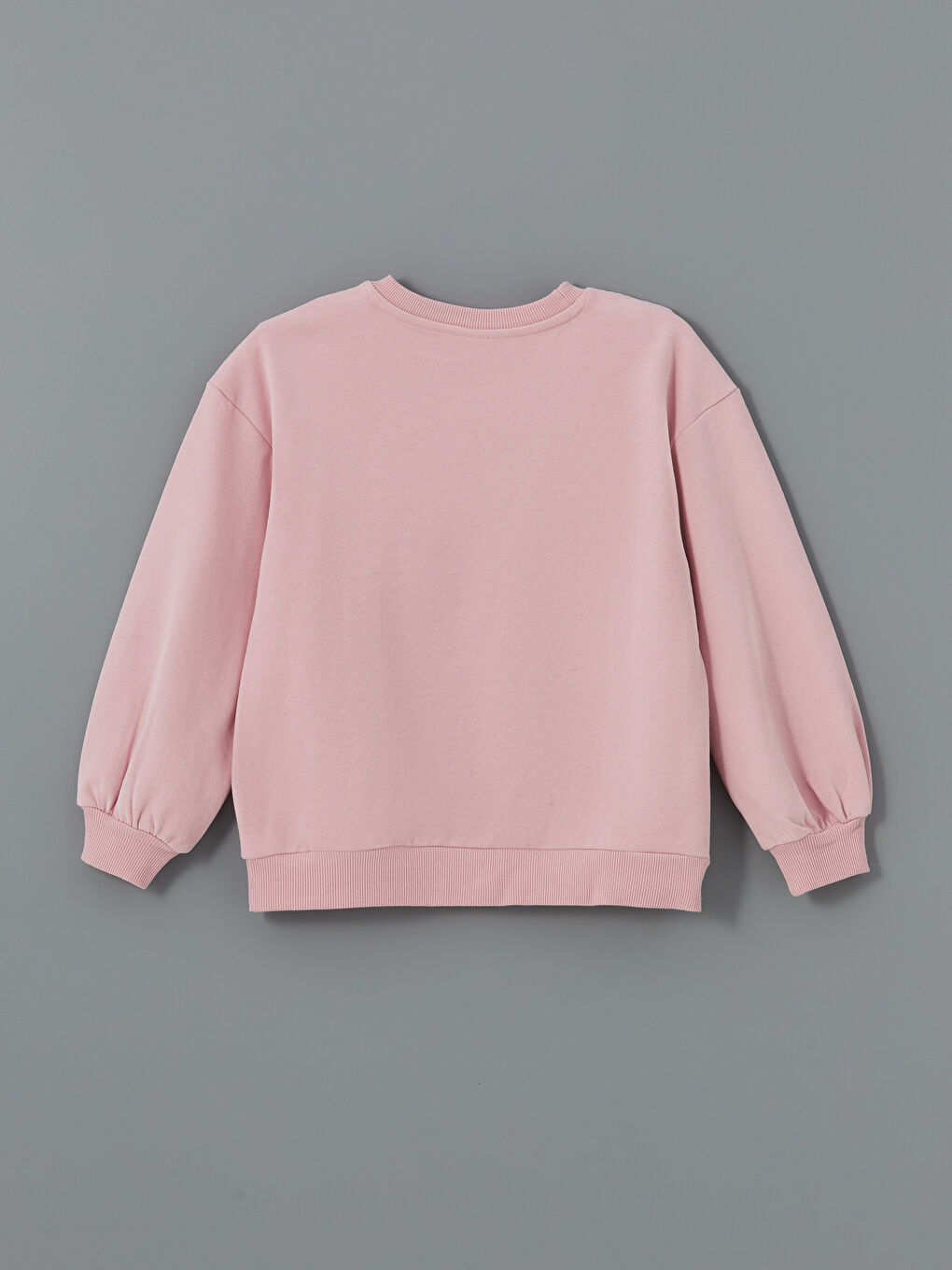 LCW Kids Pembe Bisiklet Yaka Kız Çocuk Sweatshirt - 2