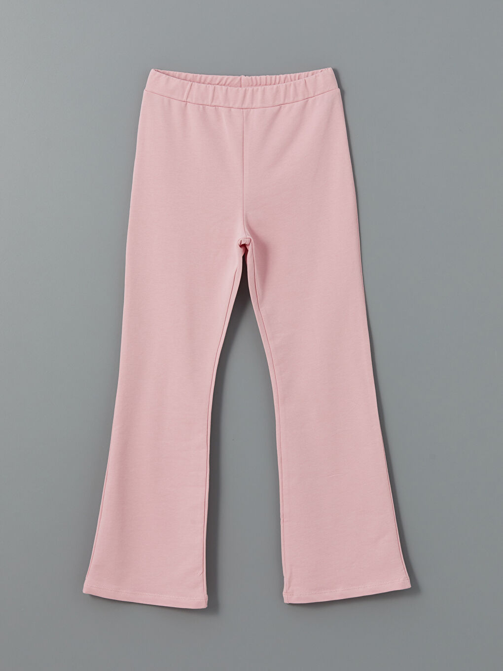 Pembe Beli Lastikli Basic Kız Çocuk Tayt