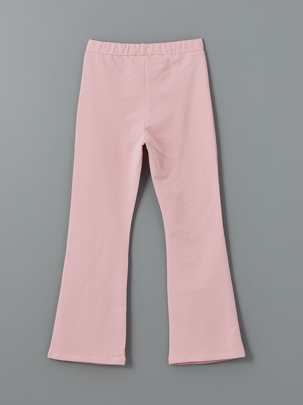 Pembe Beli Lastikli Basic Kız Çocuk Tayt-1