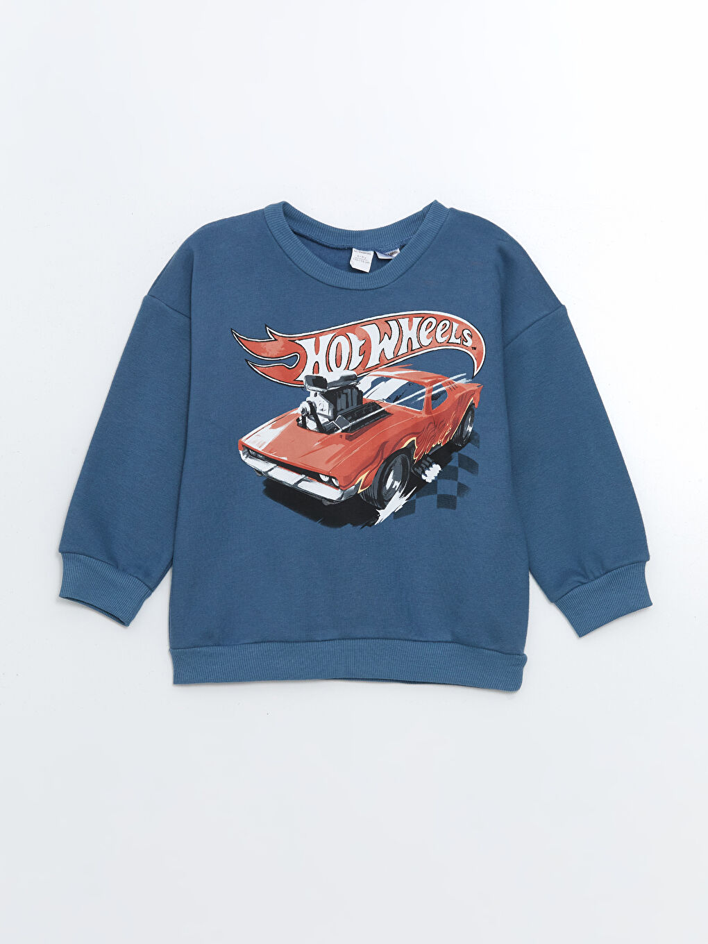 LCW Kids Mavi Hot Wheels Baskılı Erkek Çocuk Sweatshirt ve Eşofman Alt '2li - 1