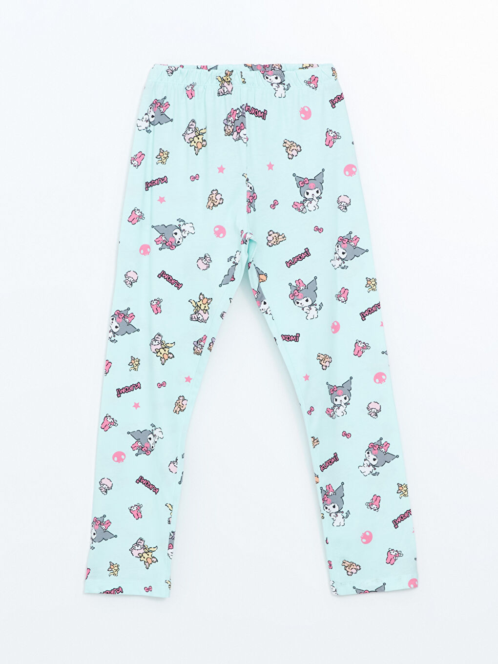 LCW Kids Pembe Leylak Bisiklet Yaka Kuromi Baskılı Kız Çocuk Pijama Takımı - 4