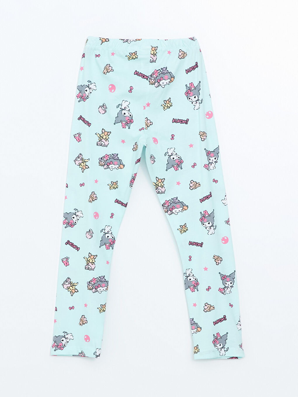 LCW Kids Pembe Leylak Bisiklet Yaka Kuromi Baskılı Kız Çocuk Pijama Takımı - 6