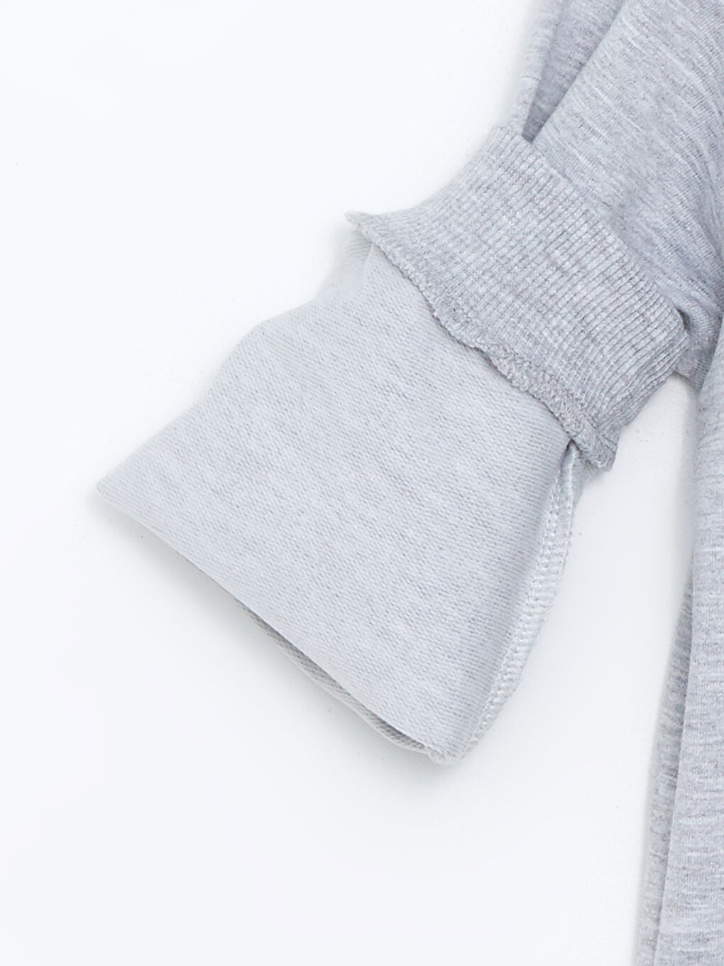 Gri Bisiklet Yaka Baskılı Erkek Bebek Eşofman Takım-2