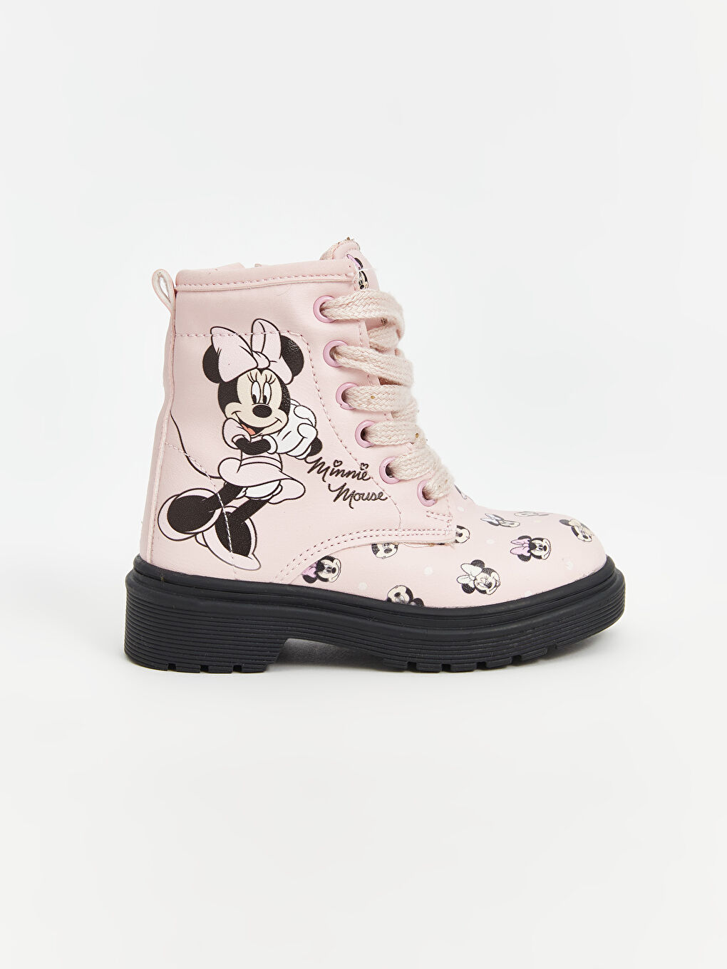 Leather Look Minnie Mouse Printed Baby Girls' Boot-1