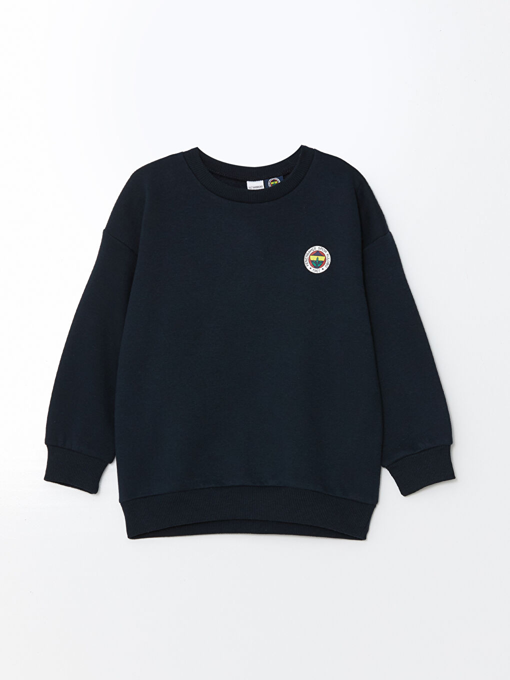 LCW baby Lacivert Bisiklet Yaka Fenerbahçe Baskılı Erkek Bebek Sweatshirt