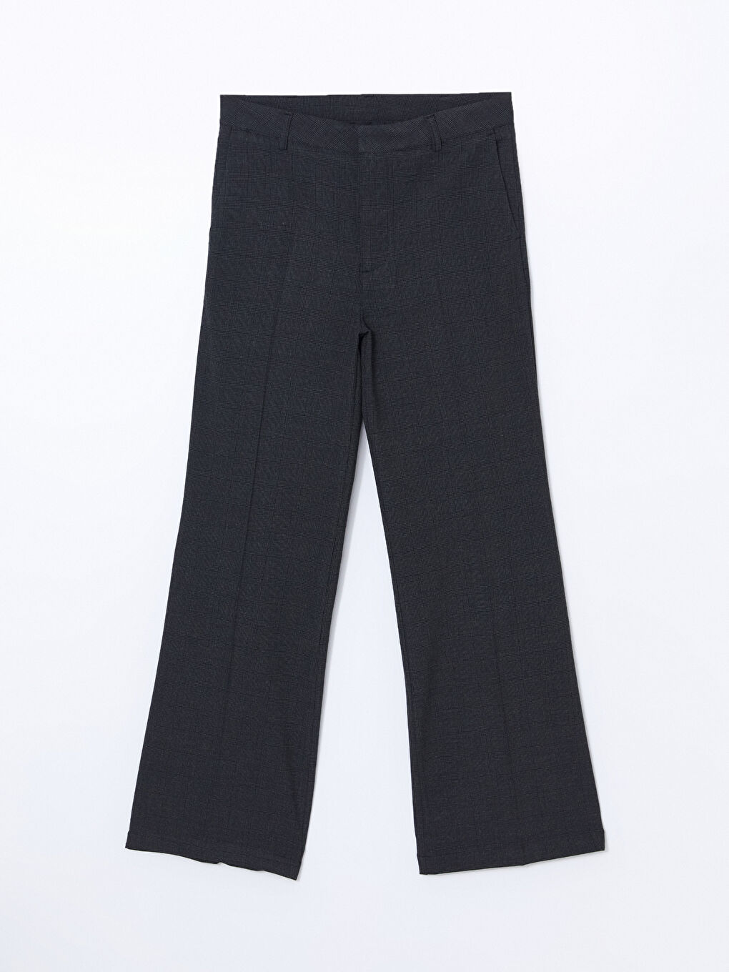 Standard Fit Plaid Women's Trousers-4