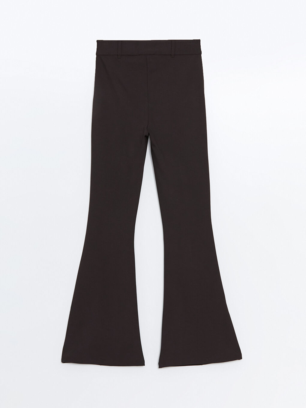 Kahverengi Beli Lastikli İspanyol Paça Kadın Tayt Pantolon-5