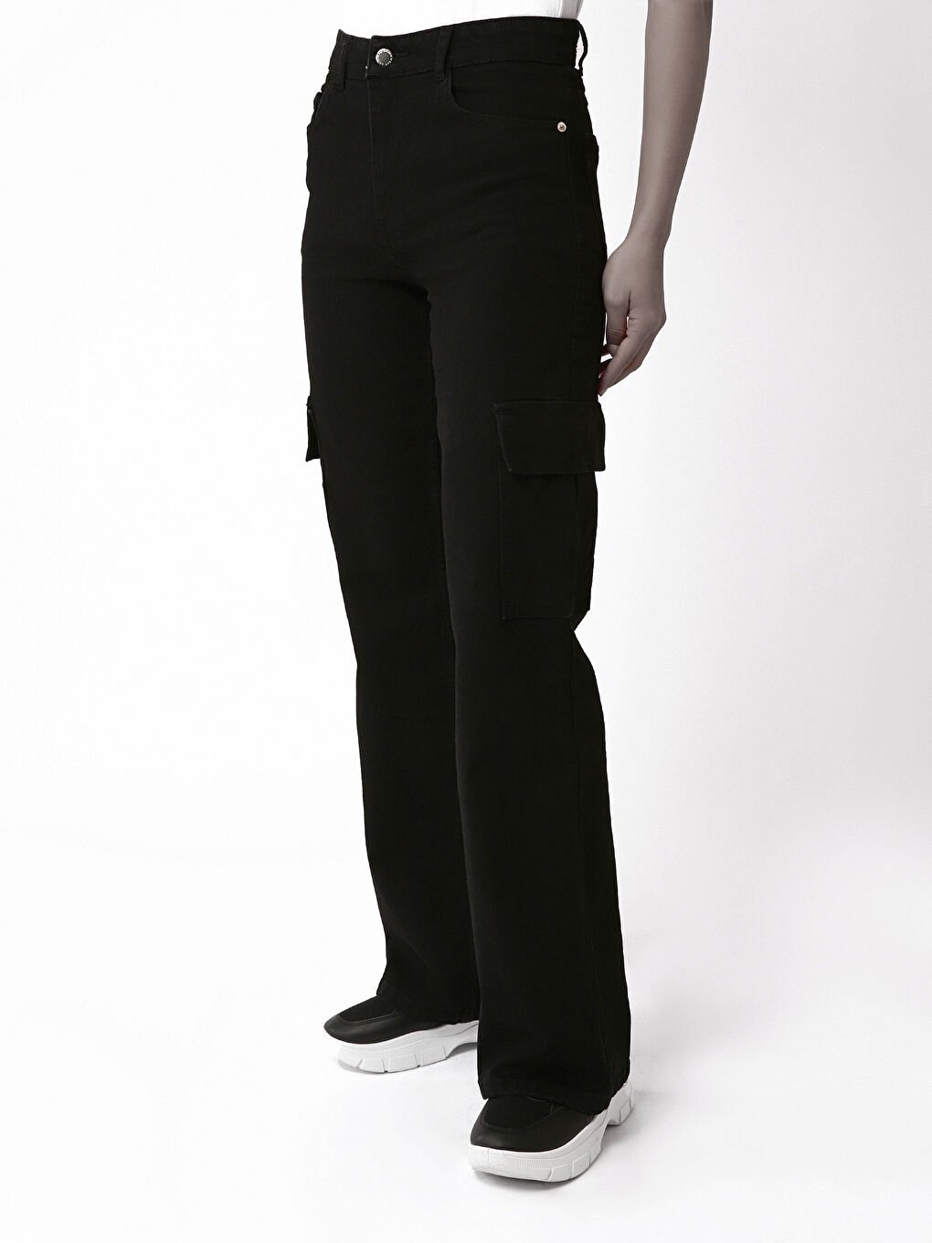 Wideleg Women's Cargo Jeans -W4JQ52Z8-327