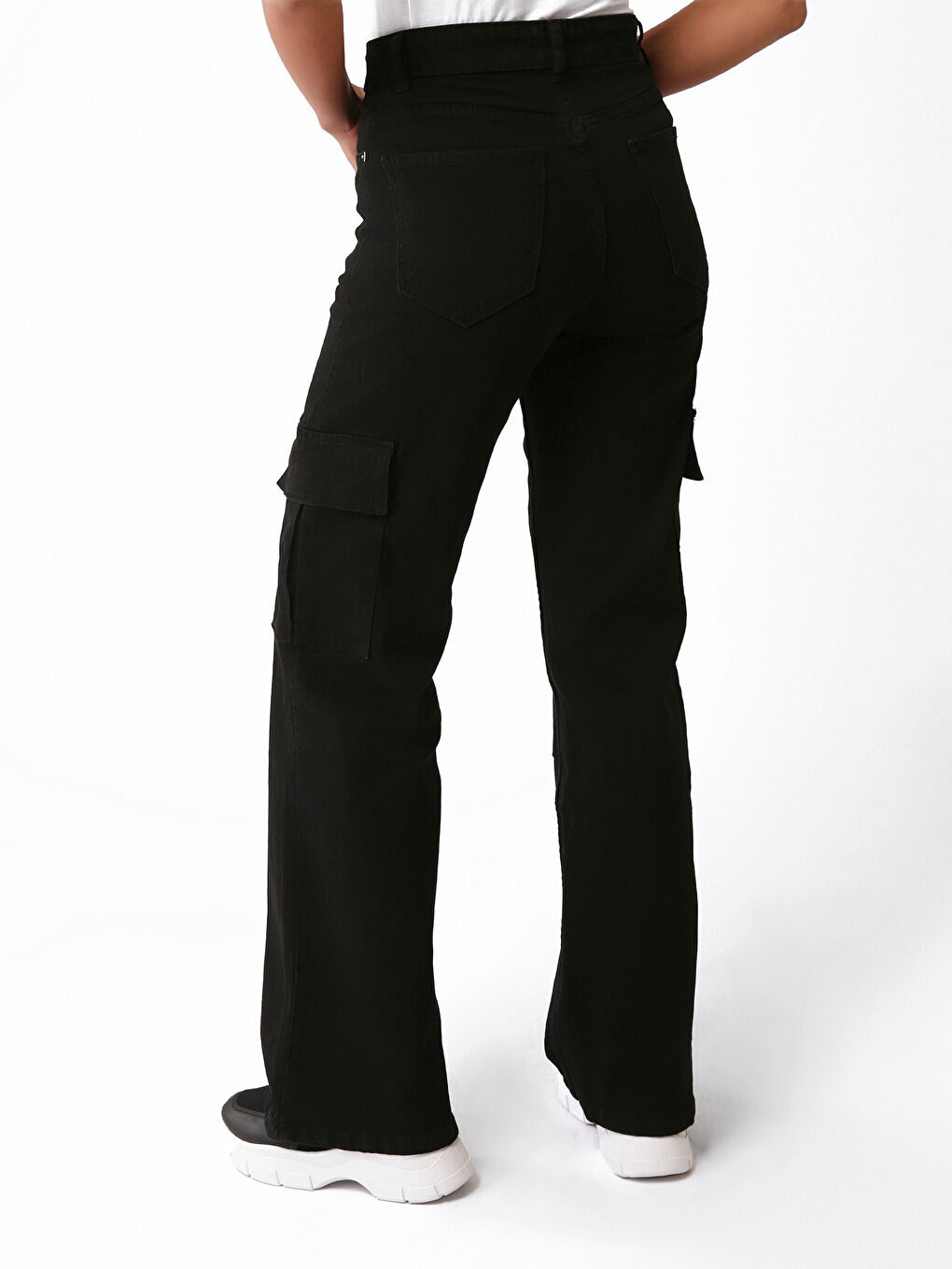 Wideleg Women's Cargo Jeans -W4JQ52Z8-327