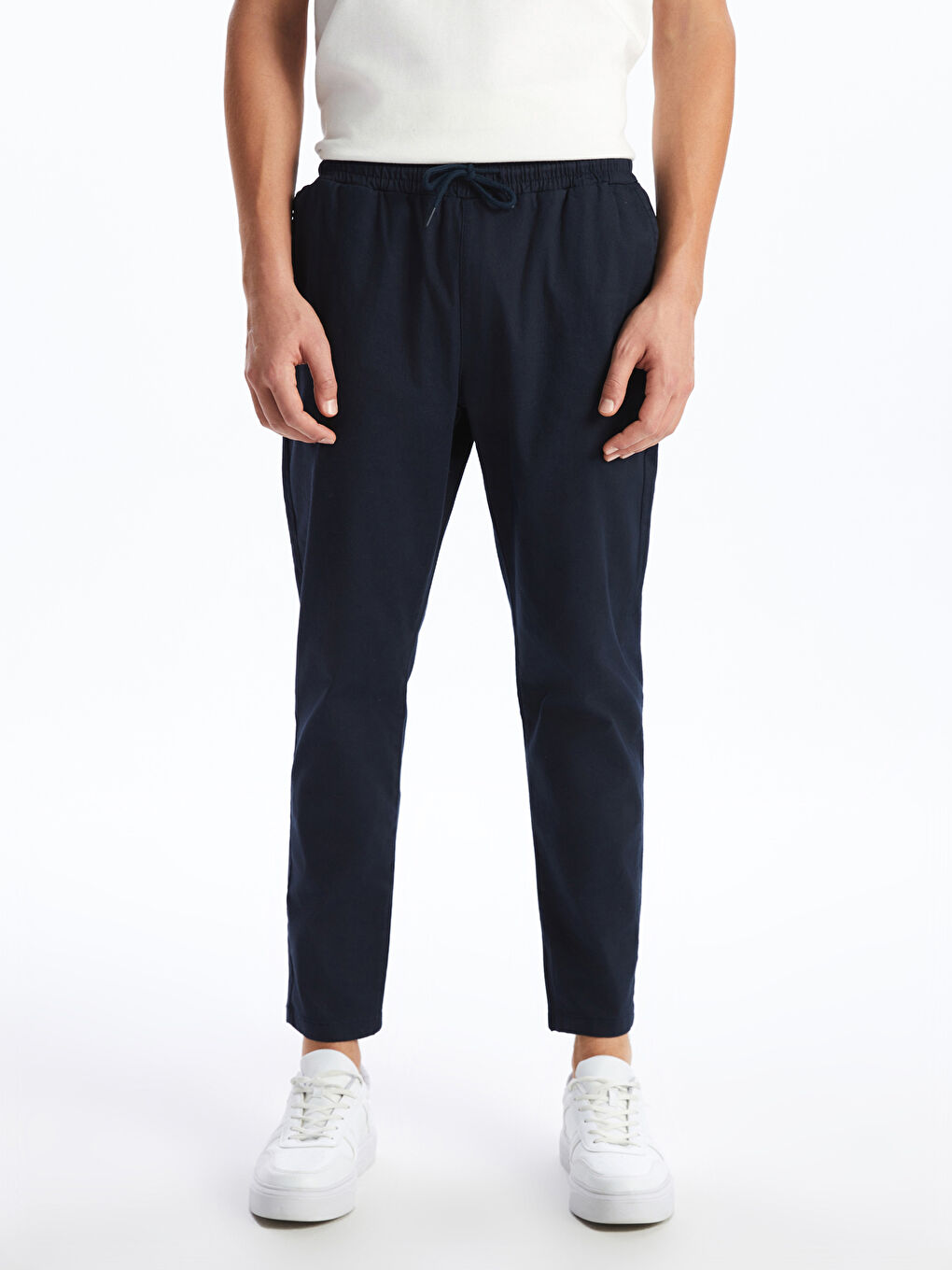 LCW ECO Lacivert Slim Fit Gabardin Erkek Pantolon - 1