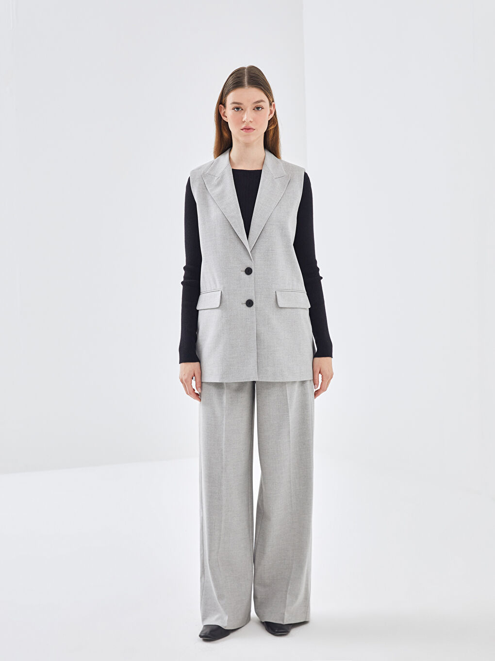 LCW Modest Loose Fit Wide Leg Women's Trousers -W4JQ89Z8-QXF
