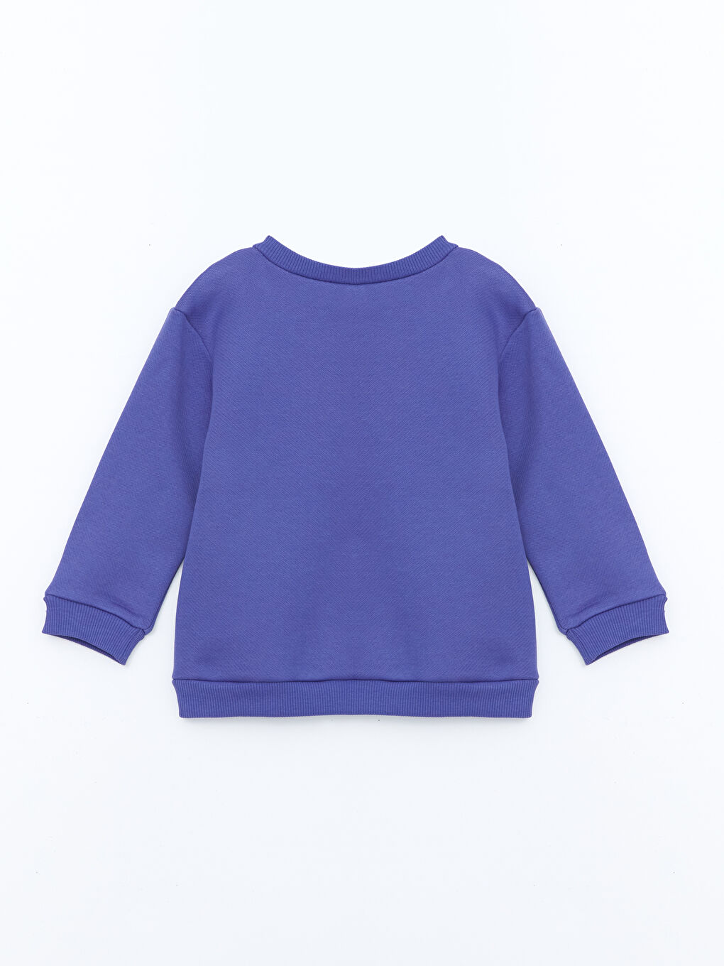 Mor Bisiklet Yaka Baskılı Kalın Kız Çocuk Sweatshirt-1