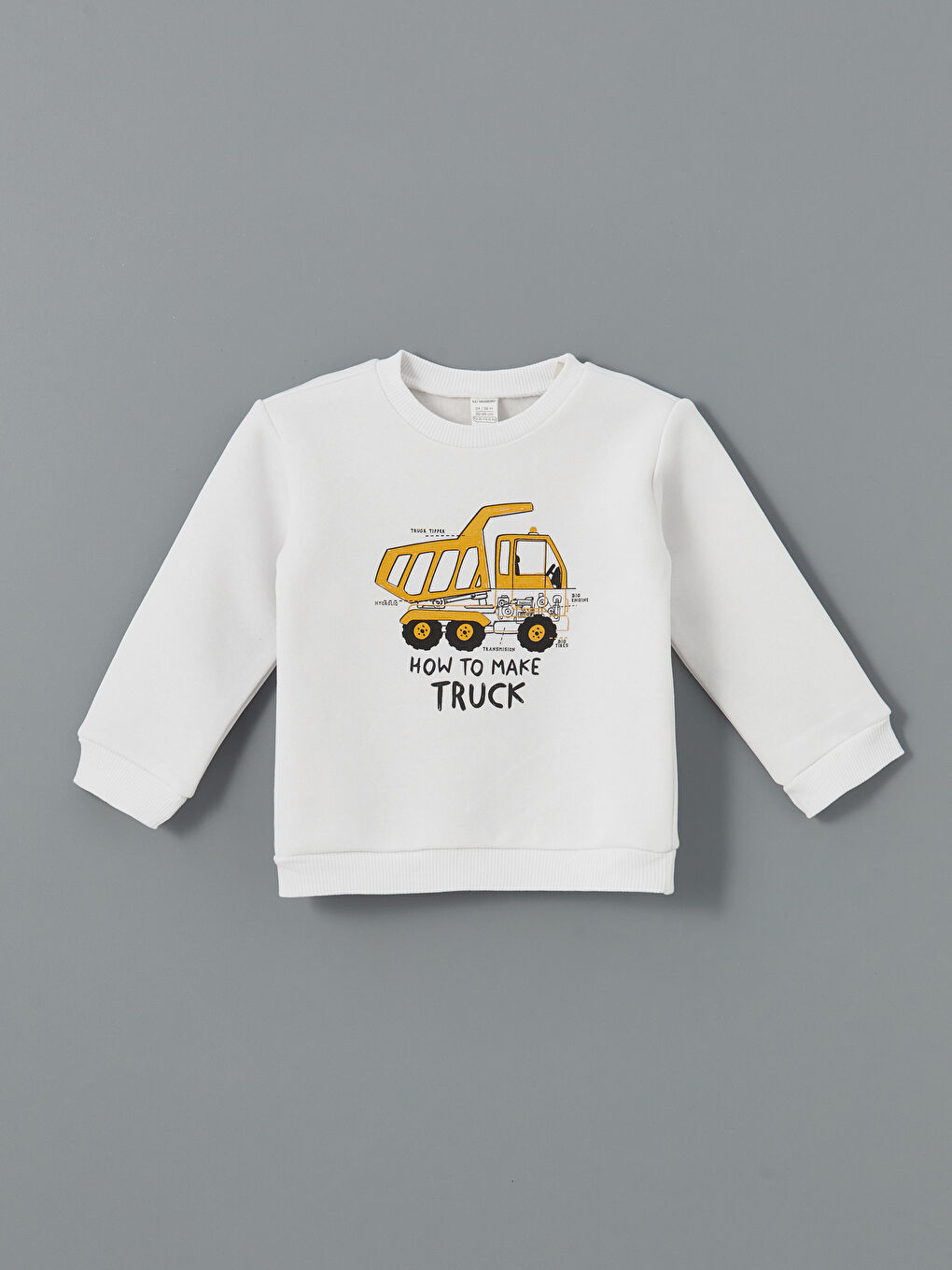 LCW baby Buxe Beyazı Baskılı Erkek Bebek Sweatshirt ve Eşofman Alt 2'li Takım - 1