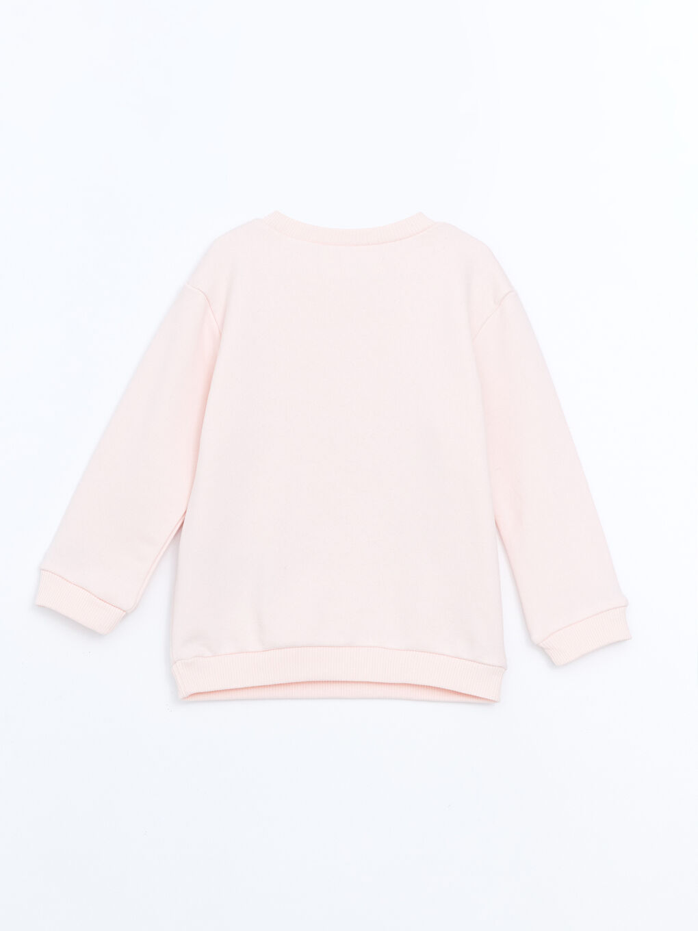 LCW baby Açık Pembe Bisiklet Yaka Uzun Kollu Baskılı Kız Bebek Sweatshirt ve Eşofman 2'li Takım - 2