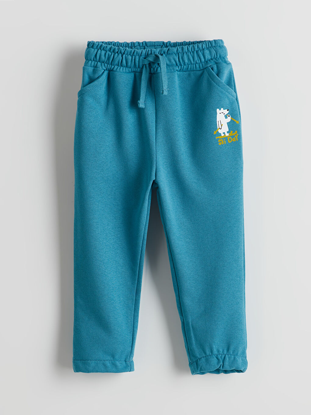 Mavi Beli Lastikli Erkek Çocuk Jogger Eşofman Alt