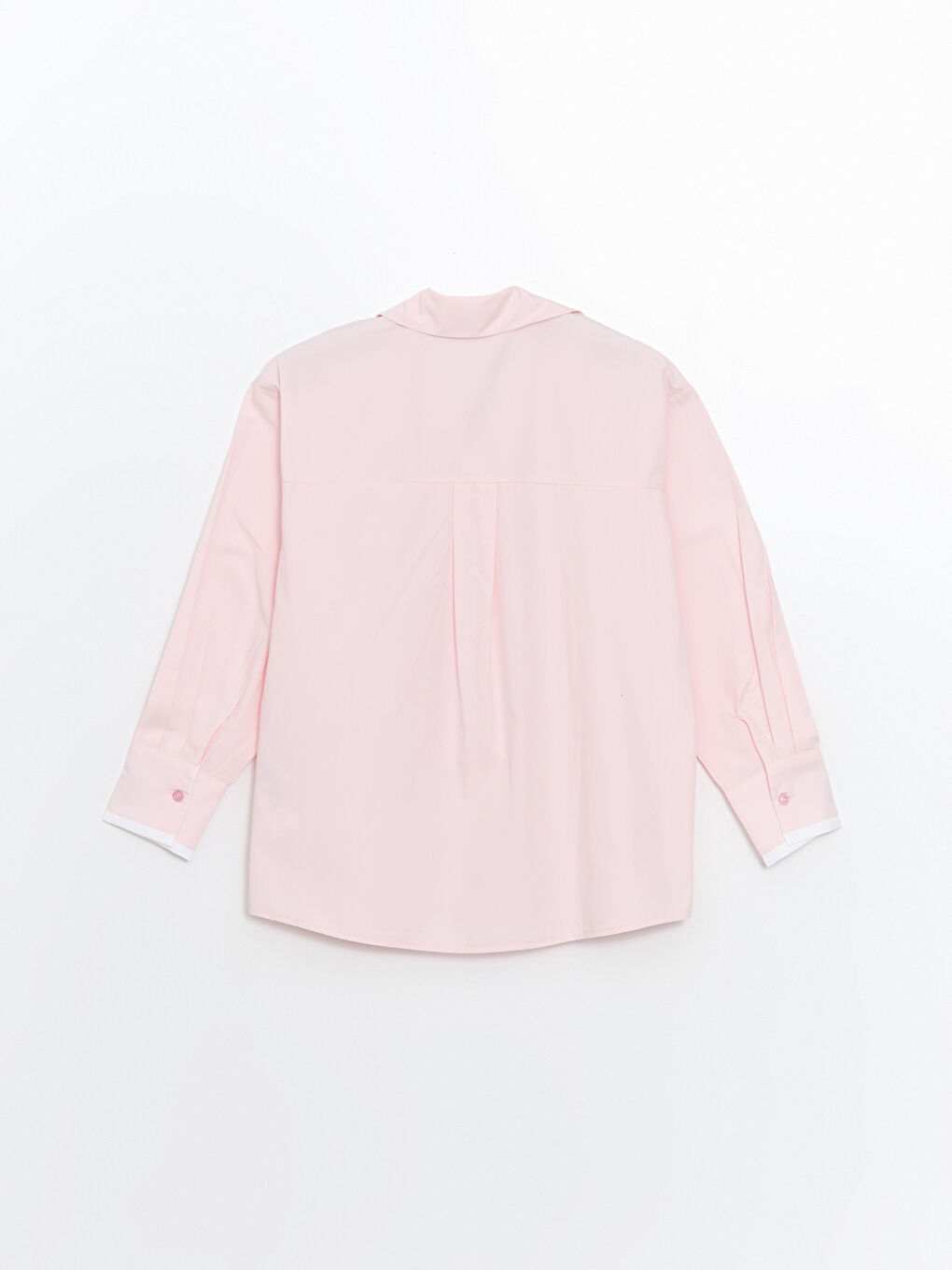 BLAİS Pembe Oversize Poplin Kadın Gömlek - 5