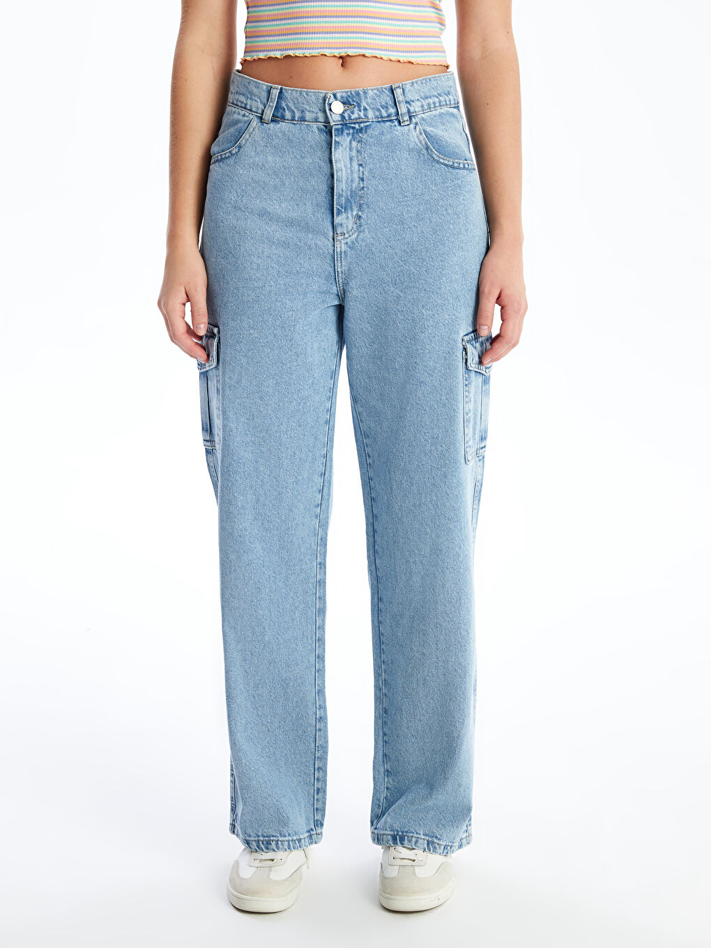 LCW Vision Slim Fit Women's Cargo Jeans -W4JS37Z8-V45
