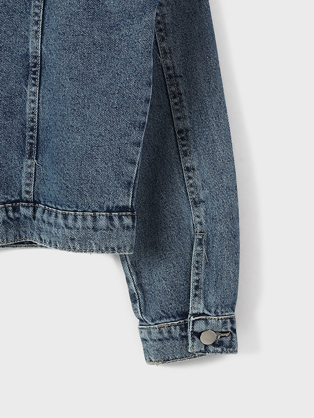 Collared Neck Women's Denim Jacket-7