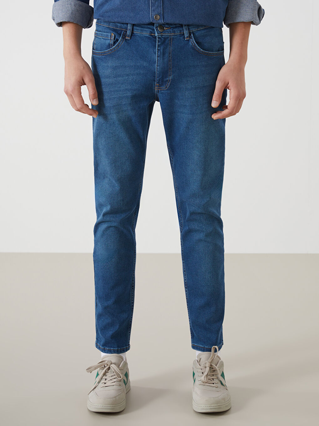 LCW ECO İndigo 750 Slim Fit Erkek Jean Pantolon - 1