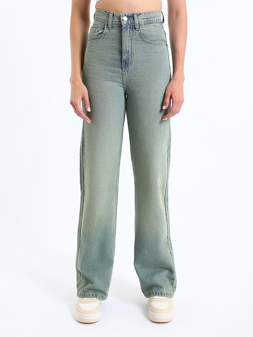 Straight Fit Women's Jeans Trousers-1