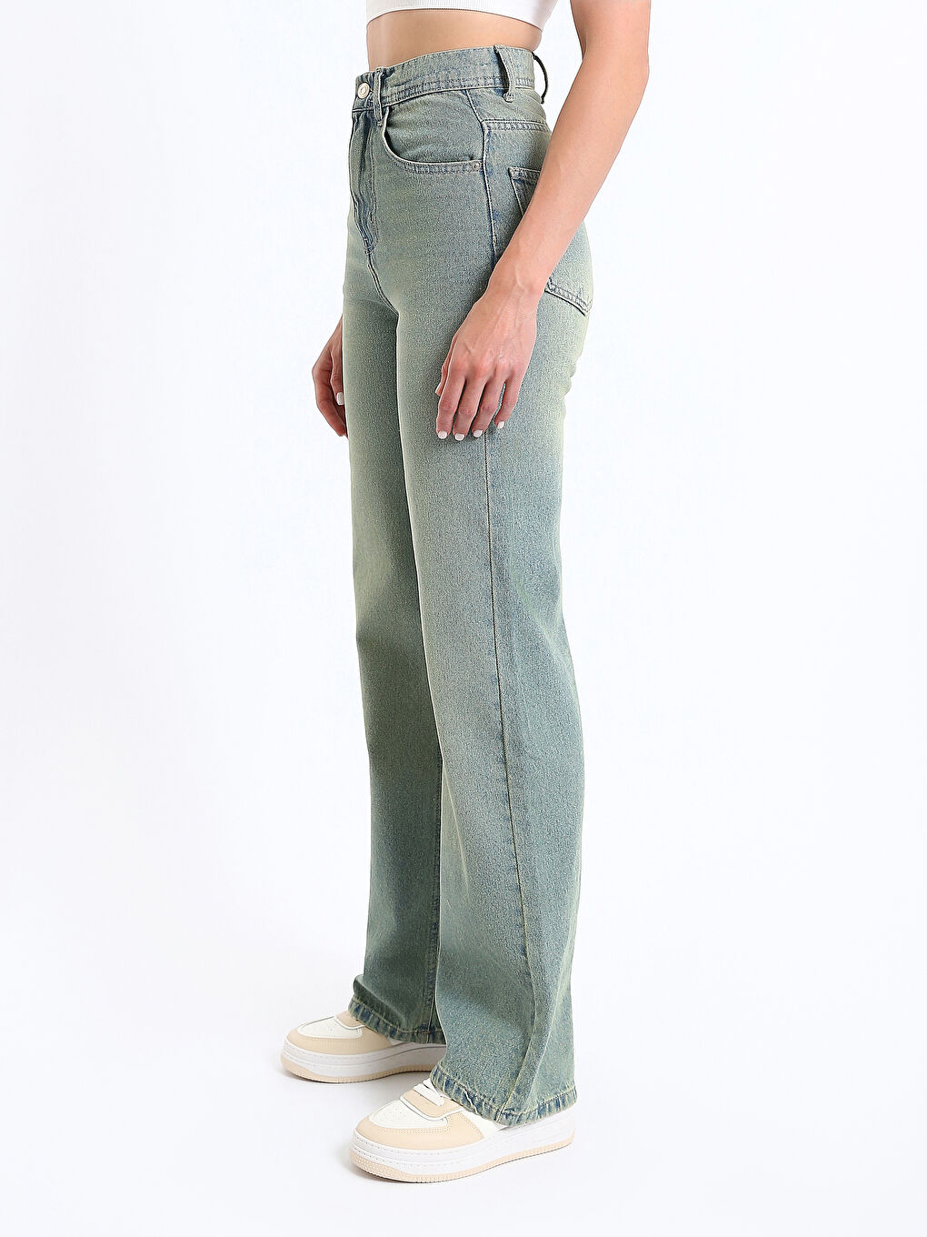 Straight Fit Women's Jeans Trousers-3