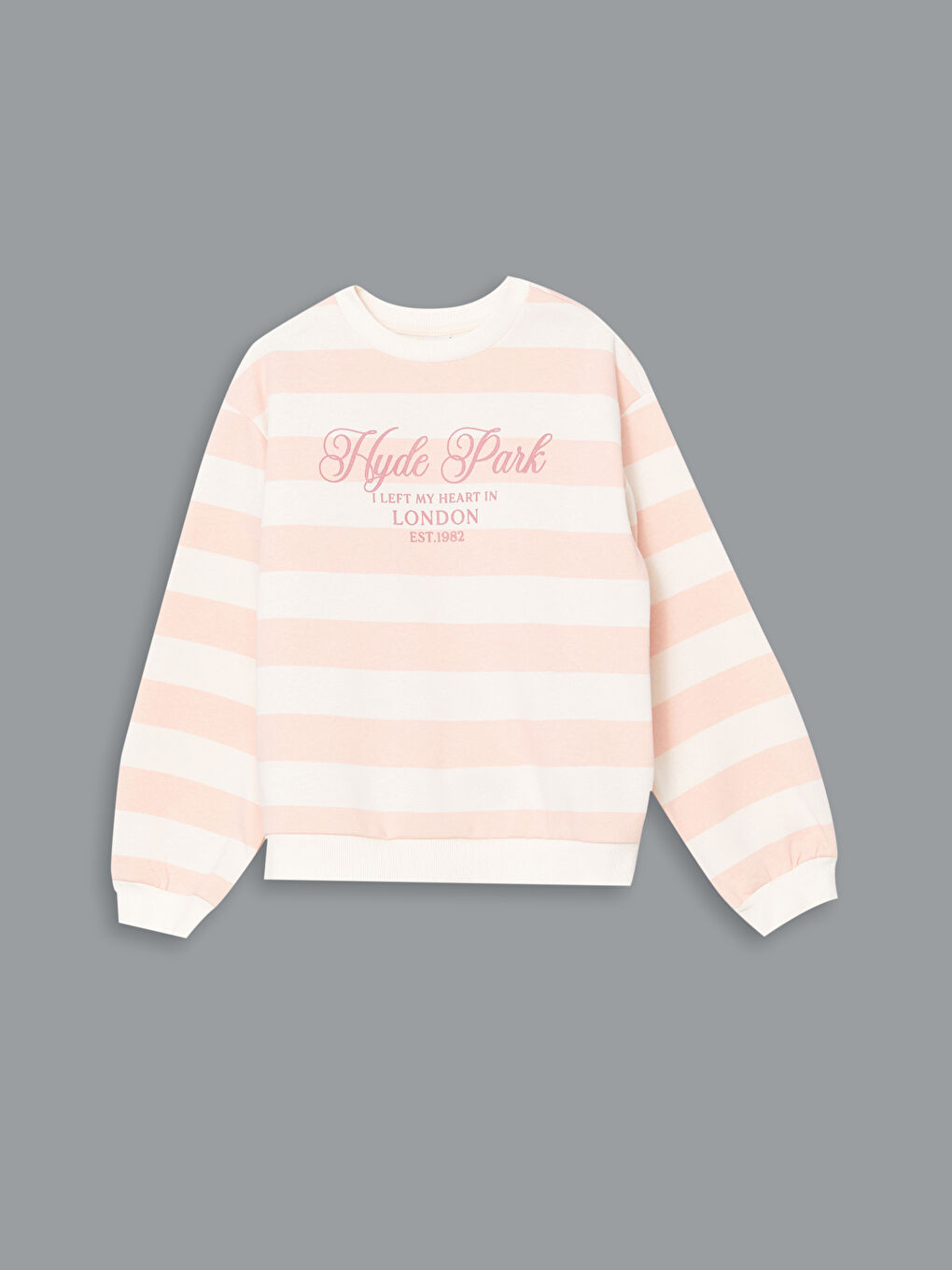 Pembe Bisiklet Yaka Kız Çocuk Kalın Eşofman Takım-1