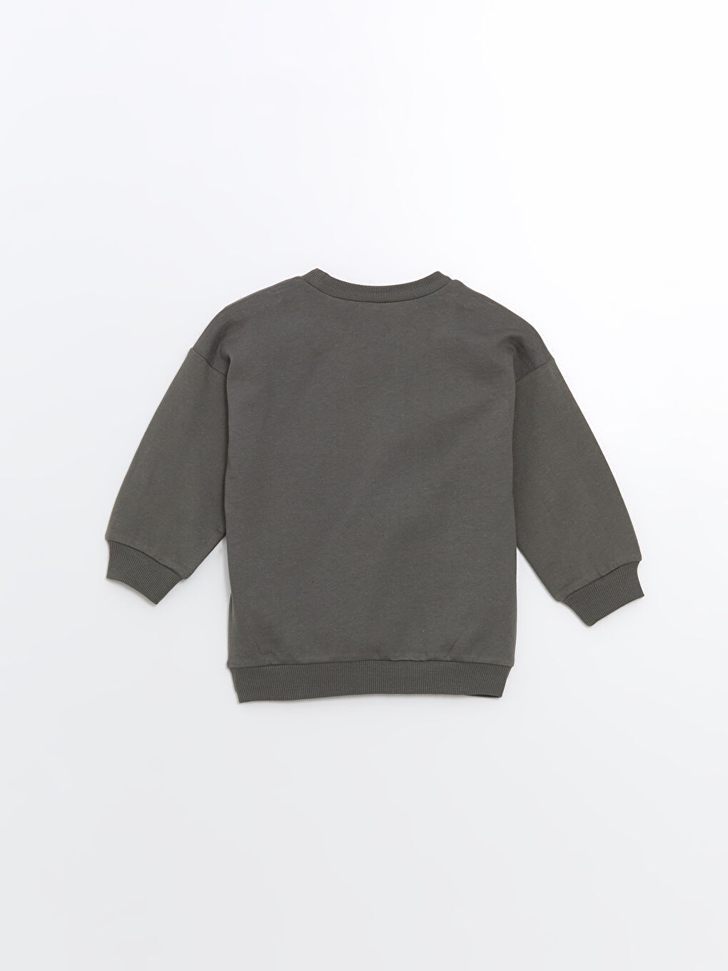 LCW ECO Haki Bisiklet Yaka Baskılı Erkek Bebek Sweatshirt - 1