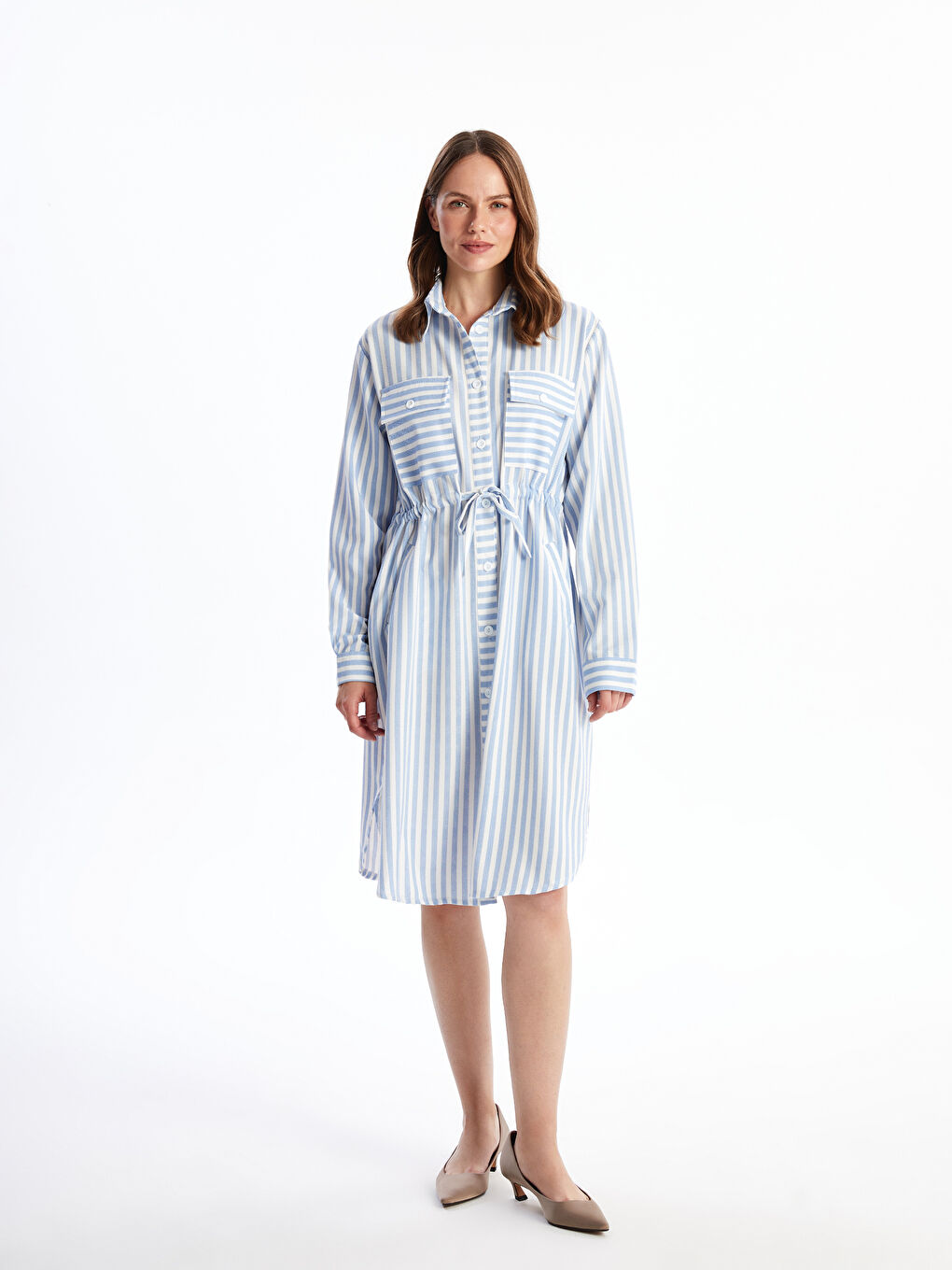 Striped Women's Shirt Dress