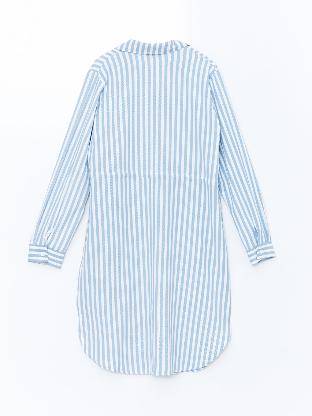 Striped Women's Shirt Dress-5