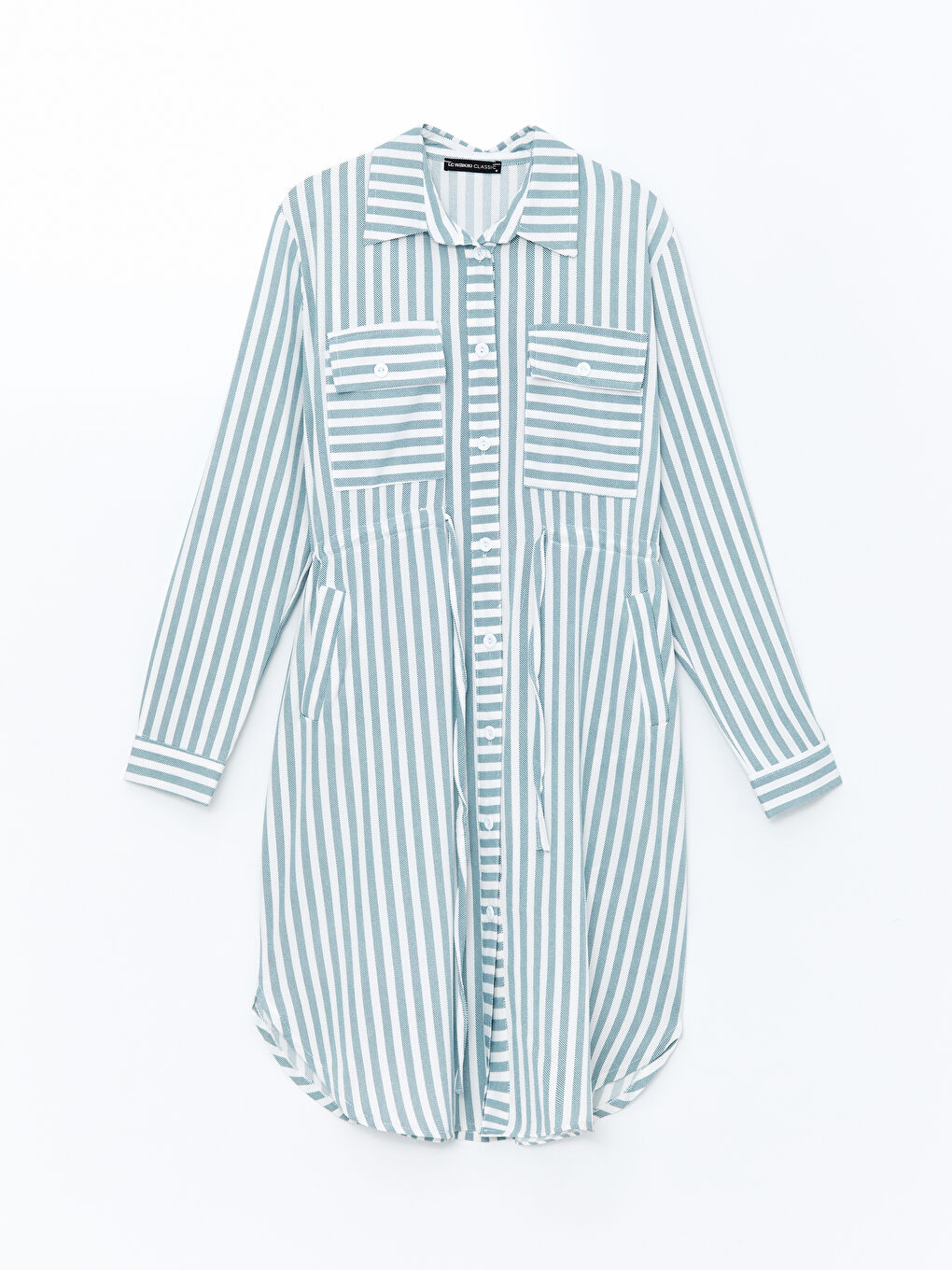 Striped Women's Shirt Dress -W4JV21Z8-LGS