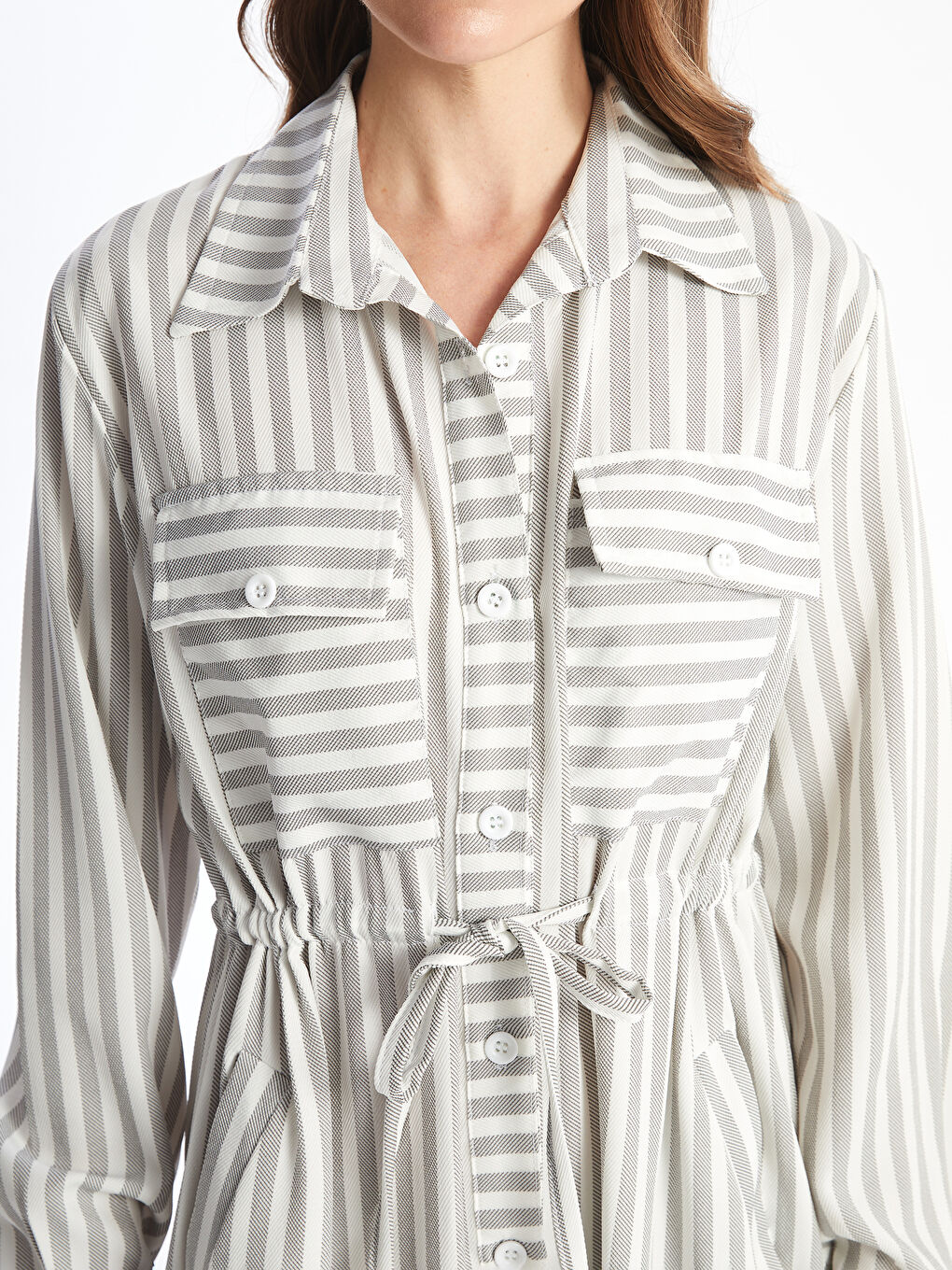 Striped Women's Shirt Dress -W4JV21Z8-LQJ