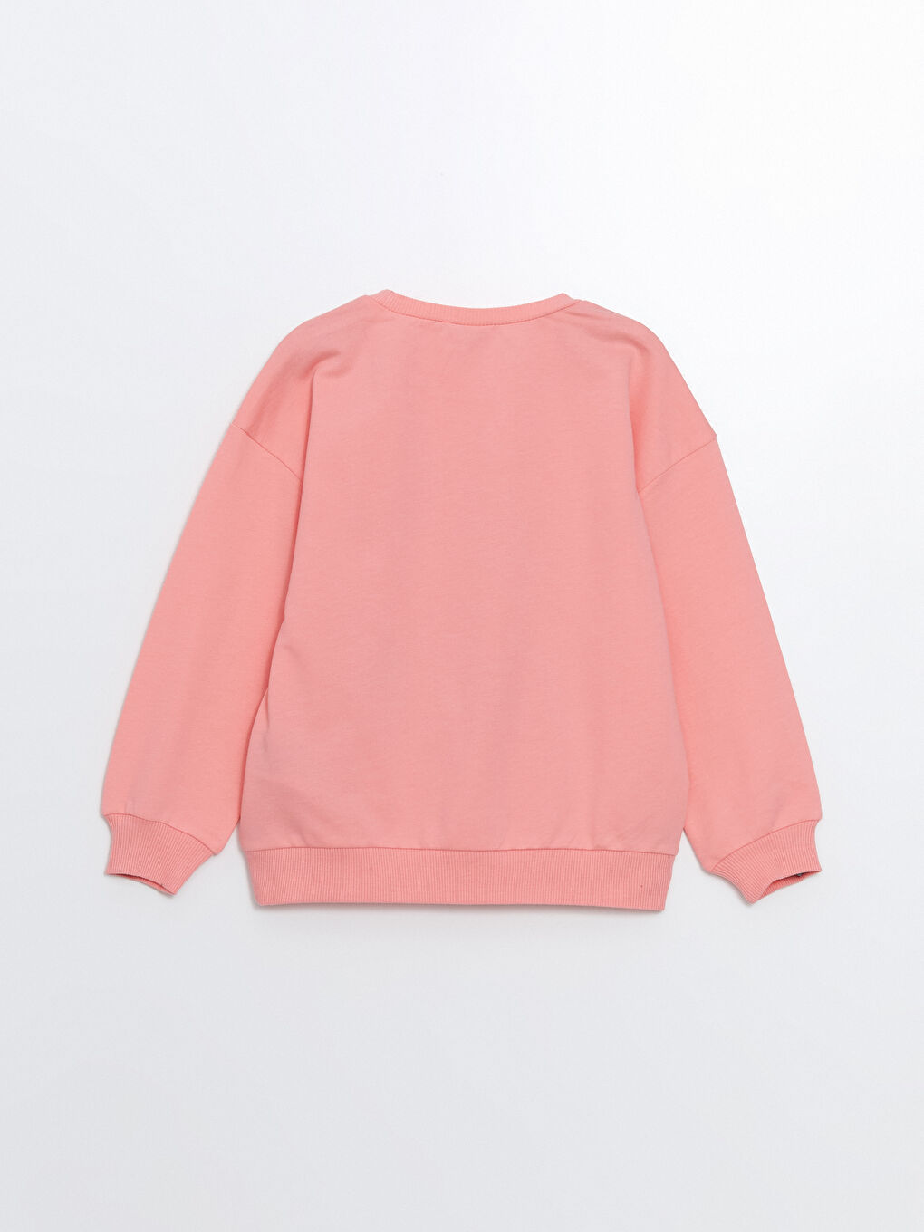 Pembe Bisiklet Yaka Kız Çocuk Pijama Üst-1