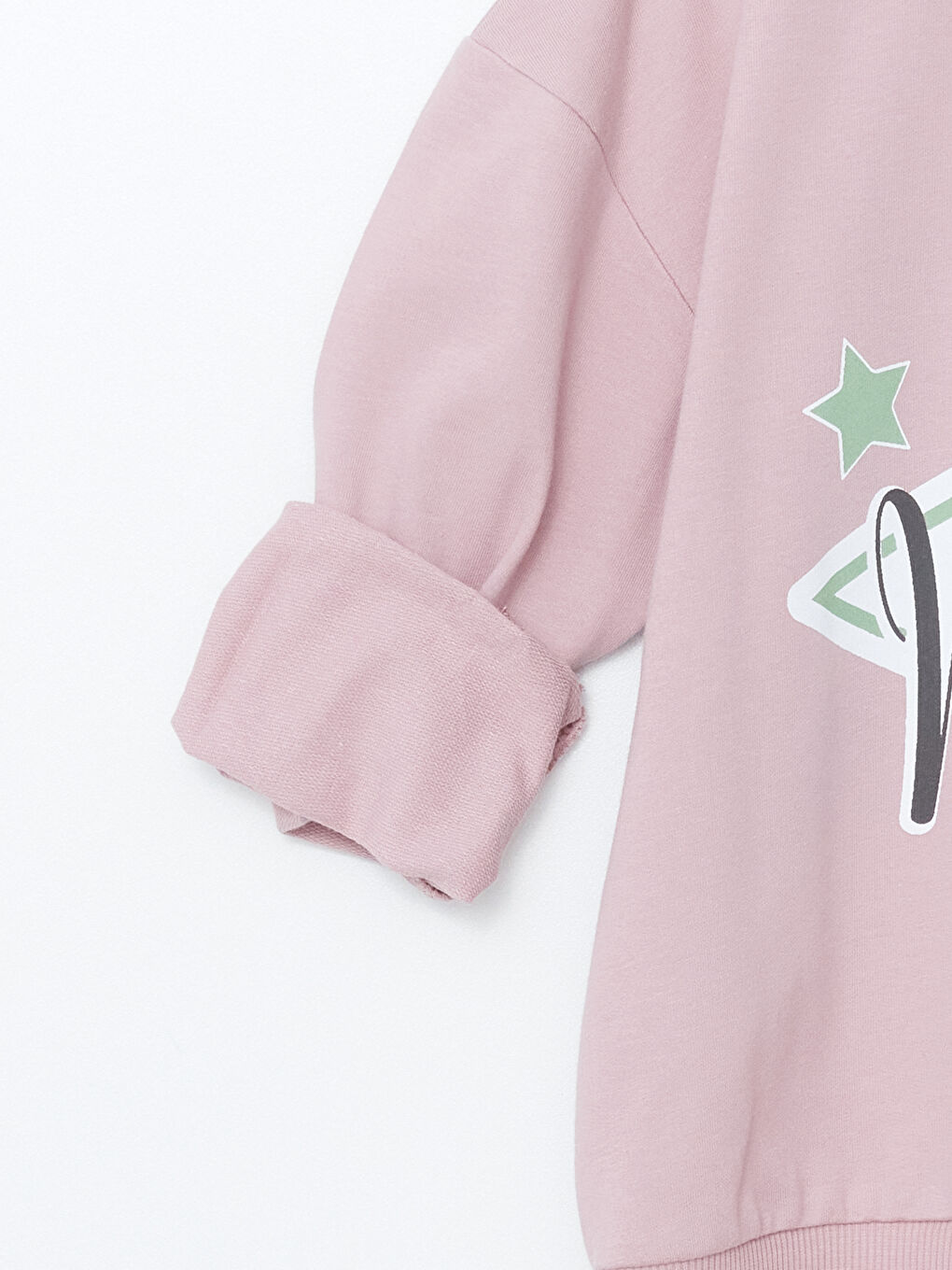 Lila Bisiklet Yaka Baskılı Kız Çocuk Pijama Üst-2