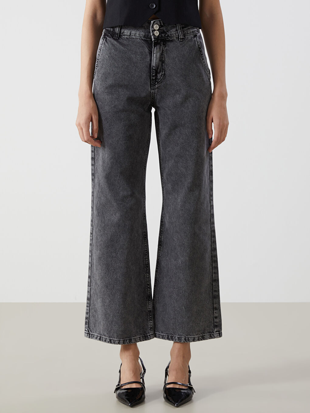 Wideleg Women's Jeans -W4JV50Z8-GRD