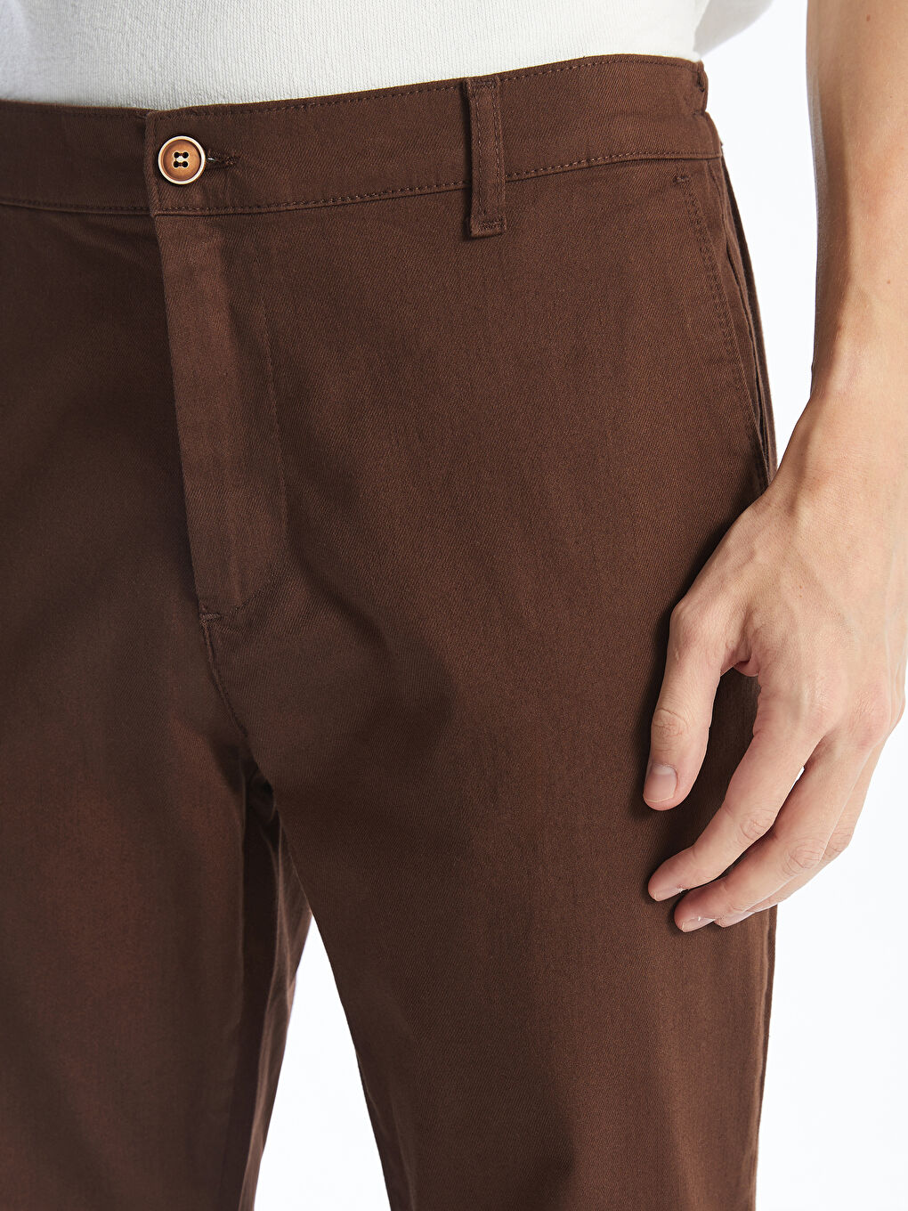 LCW ECO Kahverengi Dar Kalıp Erkek Chino Pantolon - 2