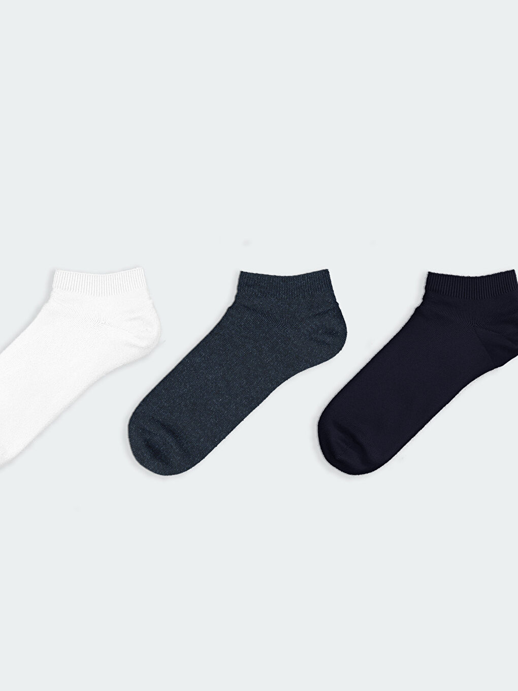Lacivert Erkek Patik Çorap 3'lü-1