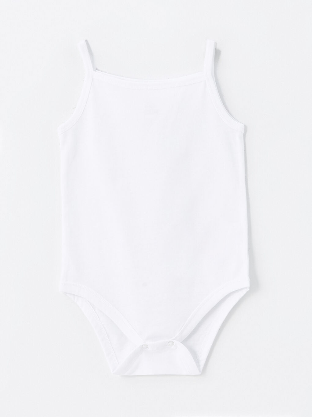Ekru Askılı Basic Kız Bebek Çıtçıtlı Body