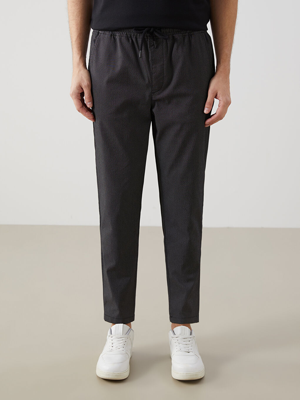 Siyah Slim Fit Erkek Pantolon-1