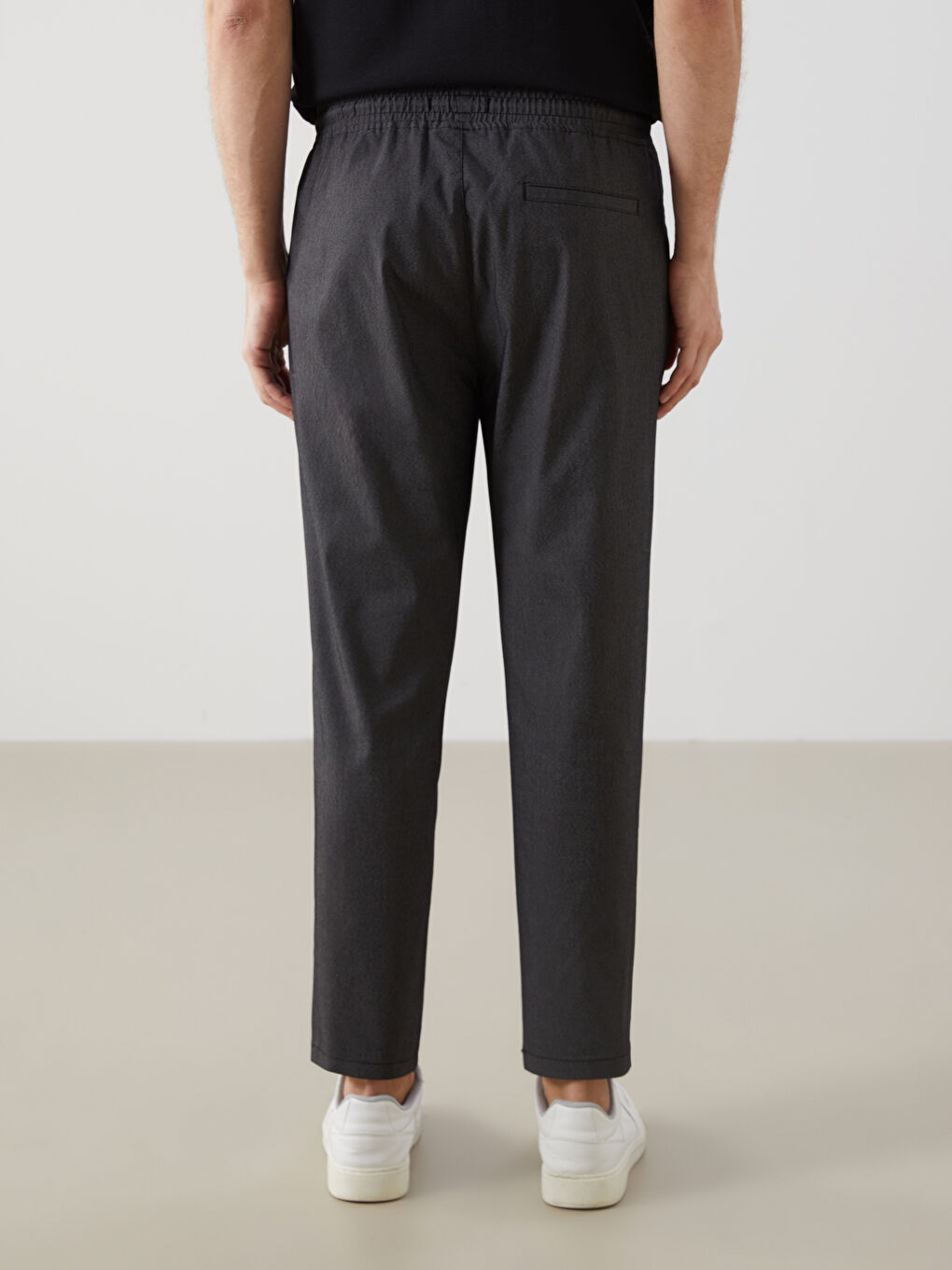 Siyah Slim Fit Erkek Pantolon-3