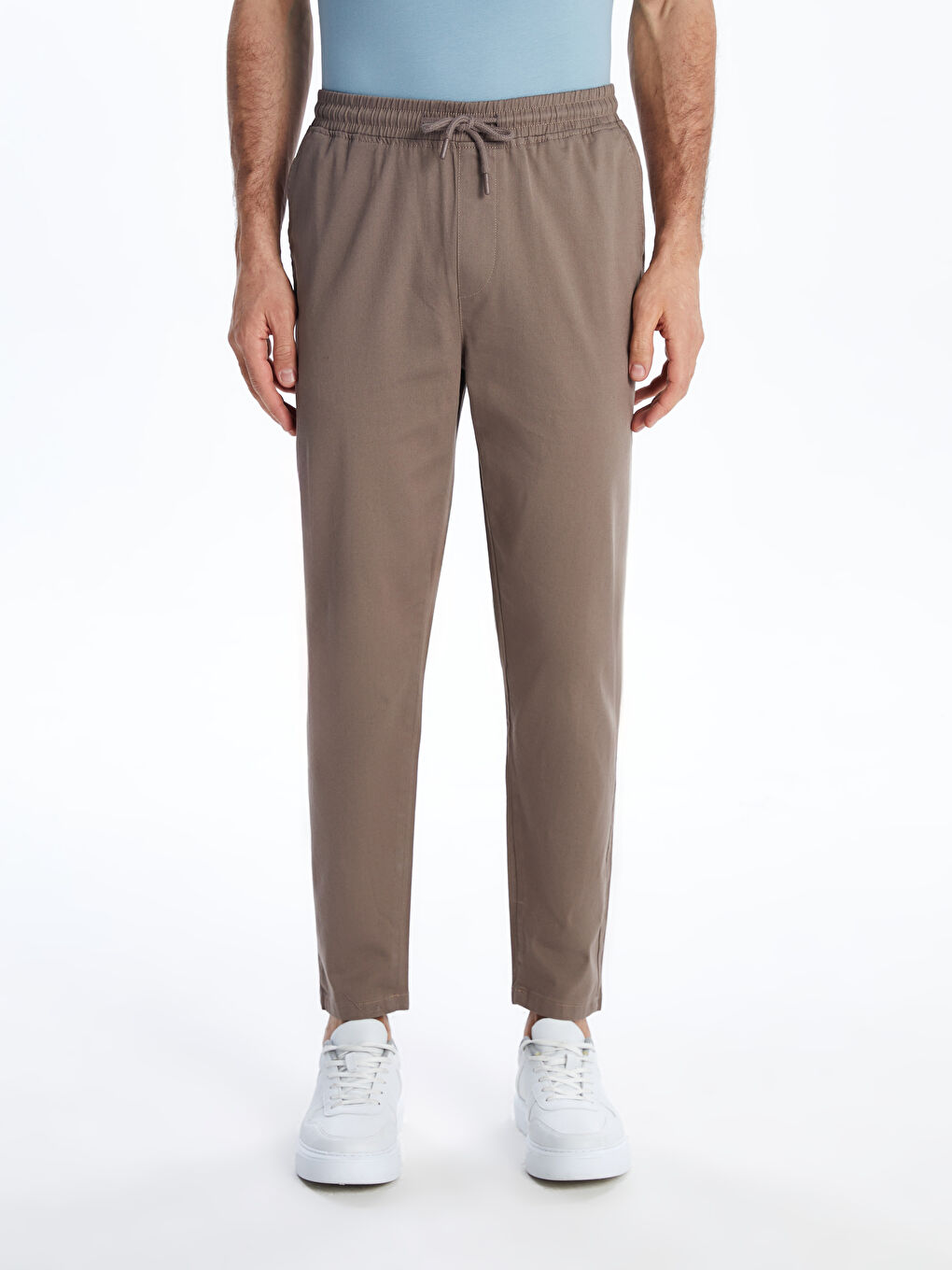 Bej Standart Kalıp Erkek Pantolon-1