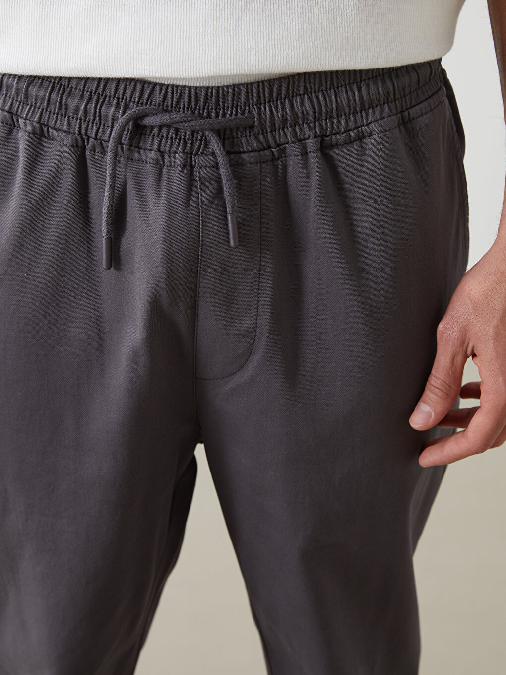 Gri Standart Kalıp Erkek Pantolon-2