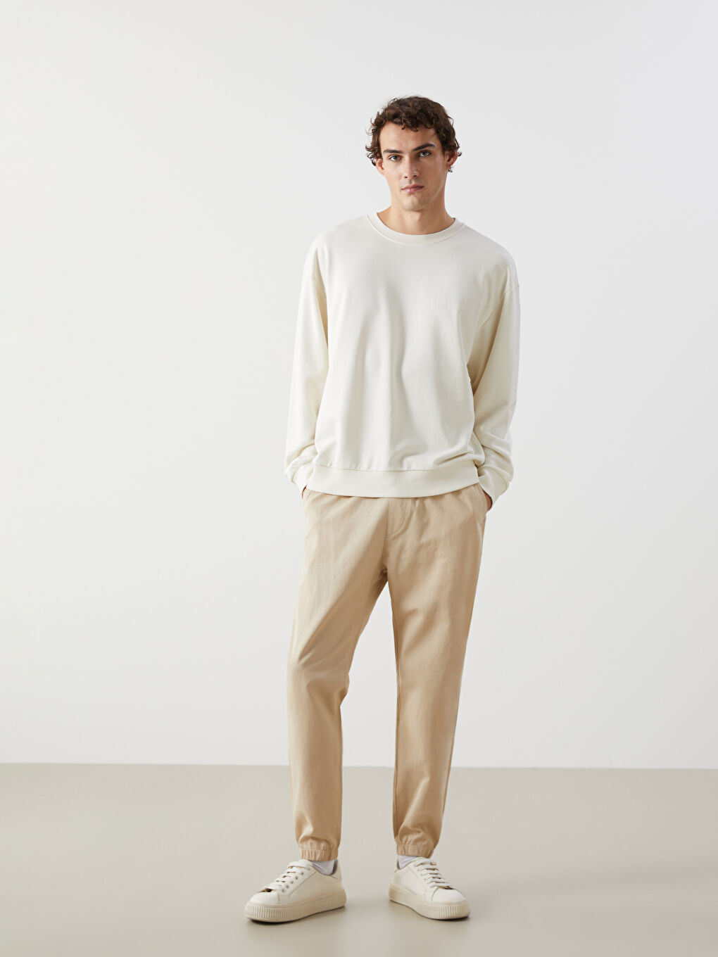 LCW ECO Bej Standart Kalıp Erkek Jogger Pantolon