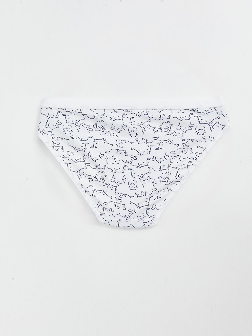 Beyaz Desenli Bikini Külot-1